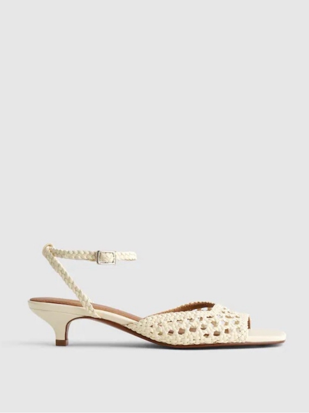 Madewell ‘The Tyra’ Ankle-Strap Kitten-Heel Sandals Sz 9 NEW